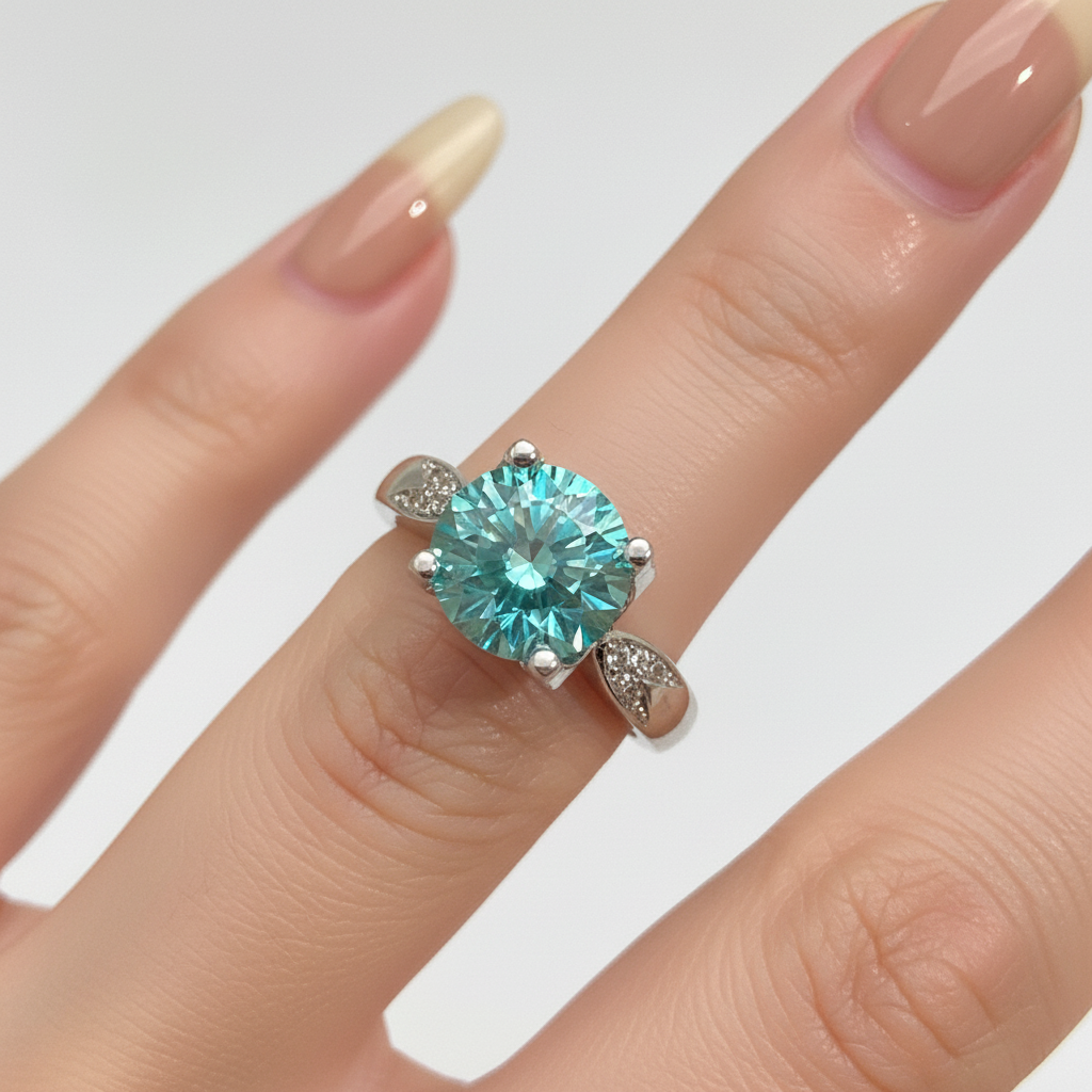 Paraiba Firework Cut Ring | Diamond Setting | Elvarina